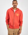 Sun + Stone Men's Graphic Zip Hoodie, Macy's Exclusive In Orange