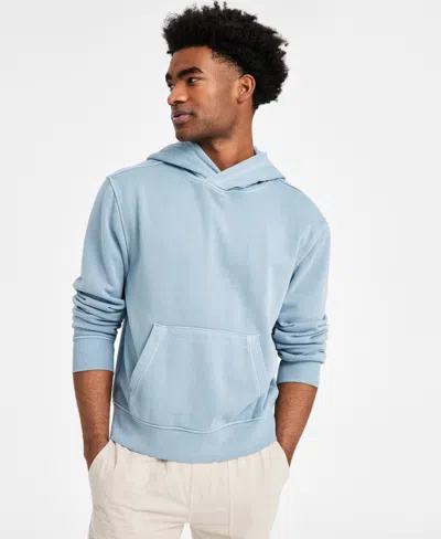 Sun + Stone Men's Heritage Regular-fit Hoodie, Exclusively At Macy's In Blue Hail