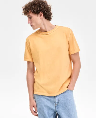 Sun + Stone Men's Inside Out Regular-fit T-shirt, Exclusively At Macy's In Orange