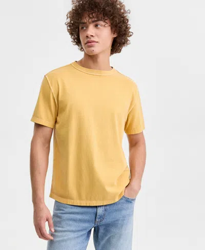 Sun + Stone Men's Inside Out Regular-fit T-shirt, Exclusively At Macy's In Yellow