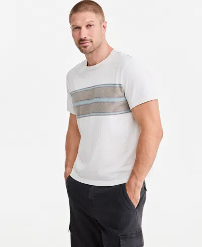 Sun + Stone Men's Jim Chest Stripe Graphic T-shirt, Macy's Exclusive In White