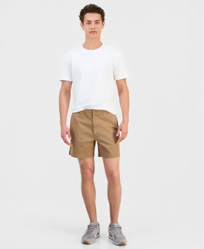Sun + Stone Men's Johann Cotton-blend 6" Shorts, Macy's Exclusive In Gold