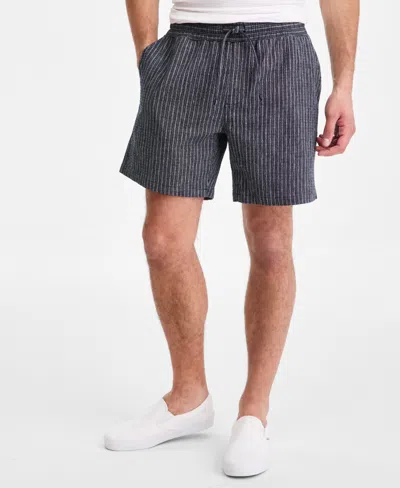 Sun + Stone Men's Jones Striped 6" Pull-on Shorts, Macy's Exclusive In Blue