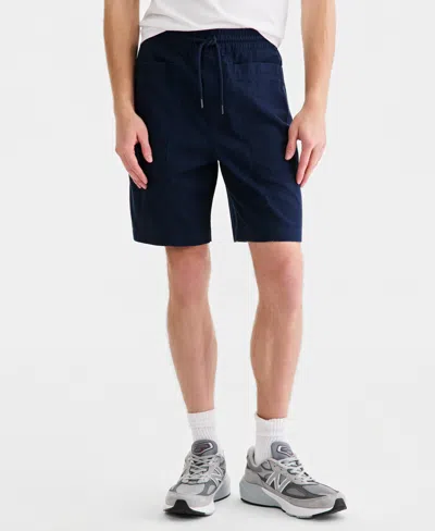 Sun + Stone Men's Josh Cotton 8" Pull-on Shorts, Macy's Exclusive In Blue