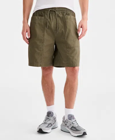 Sun + Stone Men's Josh Cotton 8" Pull-on Shorts, Macy's Exclusive In Green