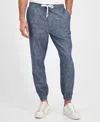 Sun + Stone Men's Linen Joggers, Exclusively At Macy's In Basic Navy