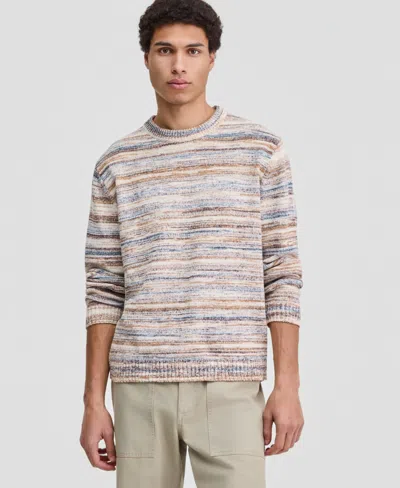 Sun + Stone Men's Long-sleeve Space-dyed Crewneck Sweater, Macy's Exclusive In Neutral