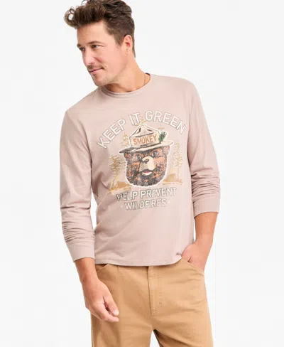 Sun + Stone Men's Long-sleeve Camp Smokey Cotton T-shirt, Macy's Exclusive In Transparent