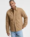 Sun + Stone Men's Mahomes Snap-front Quilted Shirt Jacket, Macy's Exclusive In Neutral