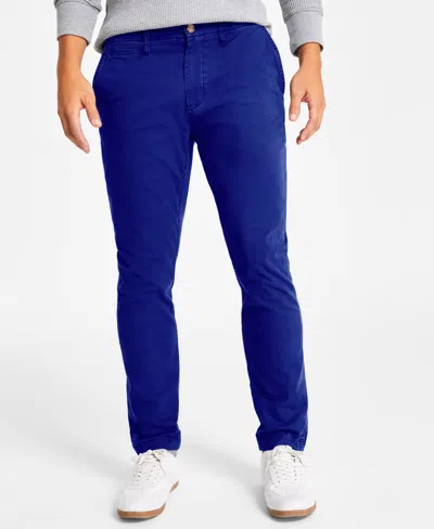 Sun + Stone Men's Men's Dewy Slim-straight Chino Pants, Created For Macy's In Navy Suit