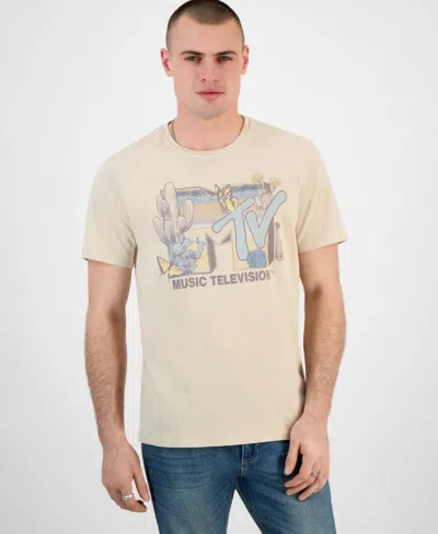 Sun + Stone Men's Mtv Cactus Regular-fit Graphic T-shirt, Exclusively At Macy's In French Oak