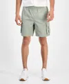 Sun + Stone Men's Nylon 7" Cargo Shorts, Exclusively At Macy's In Green