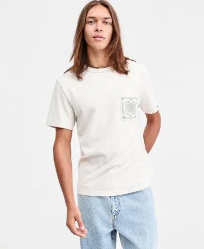 Sun + Stone Men's Pocket Medallion Embroidered T-shirt, Macy's Exclusive In White