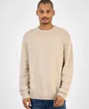 Sun + Stone Men's Ribbed Crewneck Sweater, Macy's Exclusive In Neutral