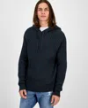 Sun + Stone Men's Ribbed Hooded Sweater, Created For Macy's In Multi