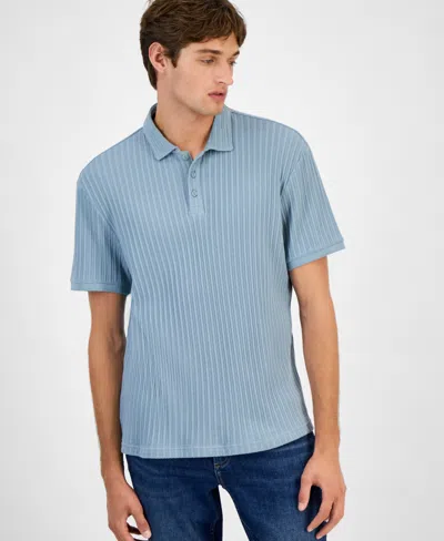 Sun + Stone Men's Rocco Textured Polo Shirt, Exclusively At Macy's In Blue