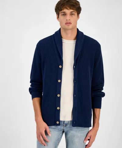 Sun + Stone Men's Shawl-collar Cardigan, Macy's Exclusive In Blue