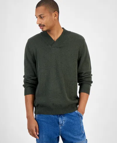 Sun + Stone Men's Shawl-collar Sweater, Macy's Exclusive In Gray