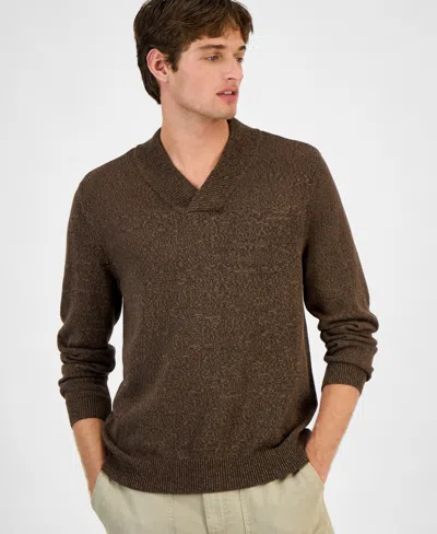 Sun + Stone Men's Shawl-collar Sweater, Macy's Exclusive In Brown
