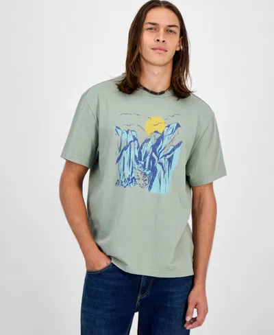 Sun + Stone Men's Short-sleeve Cotton Colorado Graphic T-shirt, Macy's Exclusive In Green