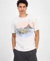 Sun + Stone Men's Short Sleeve Lava Flow Graphic Crewneck T-shirt, Exclusively At Macy's