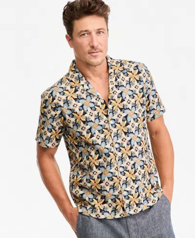 Sun + Stone Men's Short-sleeve Camp Preston Shirt, Macy's Exclusive In Multi