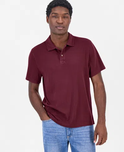 Sun + Stone Men's Sun Faded Short Sleeve Polo Shirt, Exclusively At Macy's In Cherry Mahogany