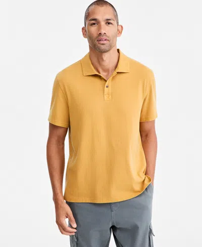 Sun + Stone Men's Sun Faded Short Sleeve Polo Shirt, Exclusively At Macy's In Yellow