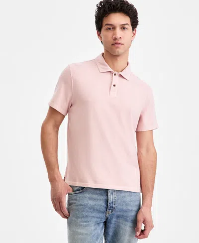 Sun + Stone Men's Sun Faded Short Sleeve Polo Shirt, Exclusively At Macy's In Pink