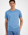 Sun + Stone Men's Sun Kissed Regular-fit Curved Hem T-shirt, Created For Macy's In Hydrogen
