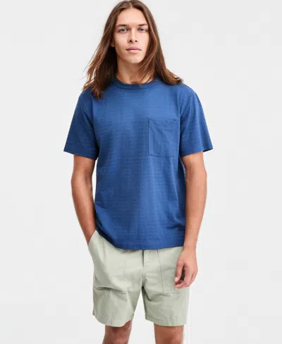 Sun + Stone Men's Tonal Stripe Jacquard T-shirt, Macy's Exclusive