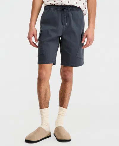 Sun + Stone Men's Trevor Cotton-blend 10" Cargo Shorts, Macy's Exclusive In Blue