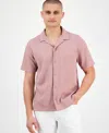 Sun + Stone Men's Waffle-knit Button-down Shirt, Exclusively At Macy's In Ethiopian