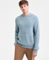 Sun + Stone Men's Waffle-knit Pullover Hoodie, Exclusively At Macy's In Blue