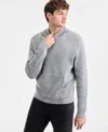 Sun + Stone Men's Waffle-knit Pullover Hoodie, Exclusively At Macy's In Gray