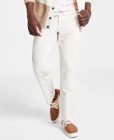 Sun + Stone Men's Workwear Straight-fit Garment-dyed Tapered Carpenter Pants, Created For Macy's In Natural