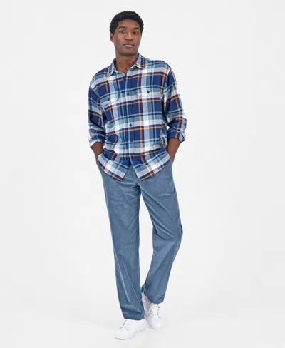 Sun + Stone Men's Zed Corduroy Straight-fit Pants, Macy's Exclusive In Blue