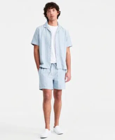 Sun + Stone Sun Stone Mens Aqua Geo Camp Shirt Short Sleeve T Shirt Matching Geo Shorts Macys Exclusive In Blue
