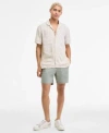Sun + Stone Sun Stone Mens Camp Mays Regular Fit Printed Button Down Shirt Peter Regular Fit 6 Cotton Field Shor In Neutral