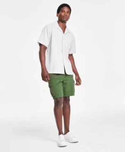 Sun + Stone Sun Stone Mens Chevron Knit Camp Shirt Doug Rover Short Created For Macys In White