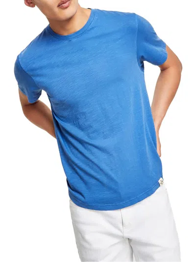 Sun + Stone Mens Cotton Short Sleeve T-shirt In Blue