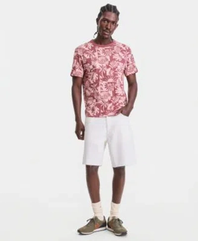 Sun + Stone Sun Stone Mens Cotton Tropical Print T Shirt Relaxed Denim Shorts Macys Exclusive In White