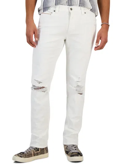 Sun + Stone Mens Denim Slim Jeans In White
