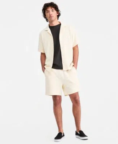 Sun + Stone Sun Stone Mens Dock Knit Boucle Camp Shirt Short Sleeve T Shirt Matching Boucle Shorts Macys Exclusi In Brown