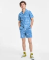 Sun + Stone Sun Stone Mens Floral Denim Shirt Shorts Sneakers Exclusively At Macys In Blue