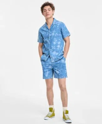 Sun + Stone Sun Stone Mens Floral Denim Shirt Shorts Sneakers Exclusively At Macys In Dream