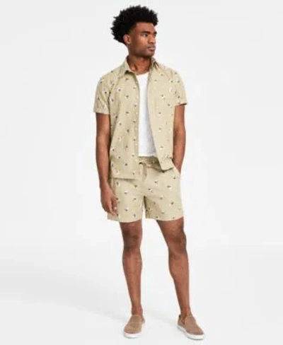 Sun + Stone Sun Stone Mens Floral Shirt Drawstring Shorts Exclusively At Macys In Twill