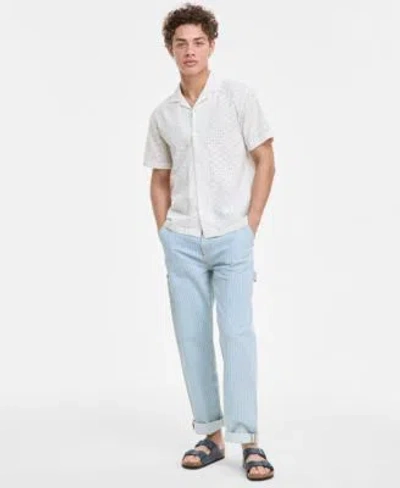 Sun + Stone Sun Stone Mens Floral Shirt Stripe Pants Sandals Exclusively At Macys In Stagecoach