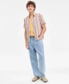 Sun + Stone Sun Stone Mens Inside Out T Shirt Baggy Jeans Button Front Shirt Exclusively At Macys In Multi