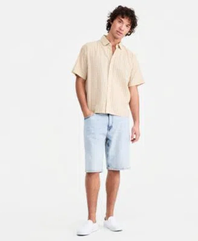 Sun + Stone Sun Stone Mens Nolan Plaid Shirt Montauk Denim Shorts Macys Exclusive In Blue